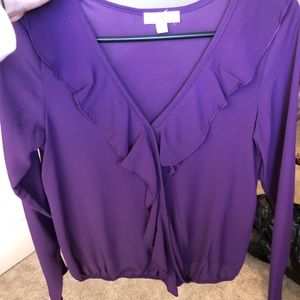 Purple “wrap” blouse